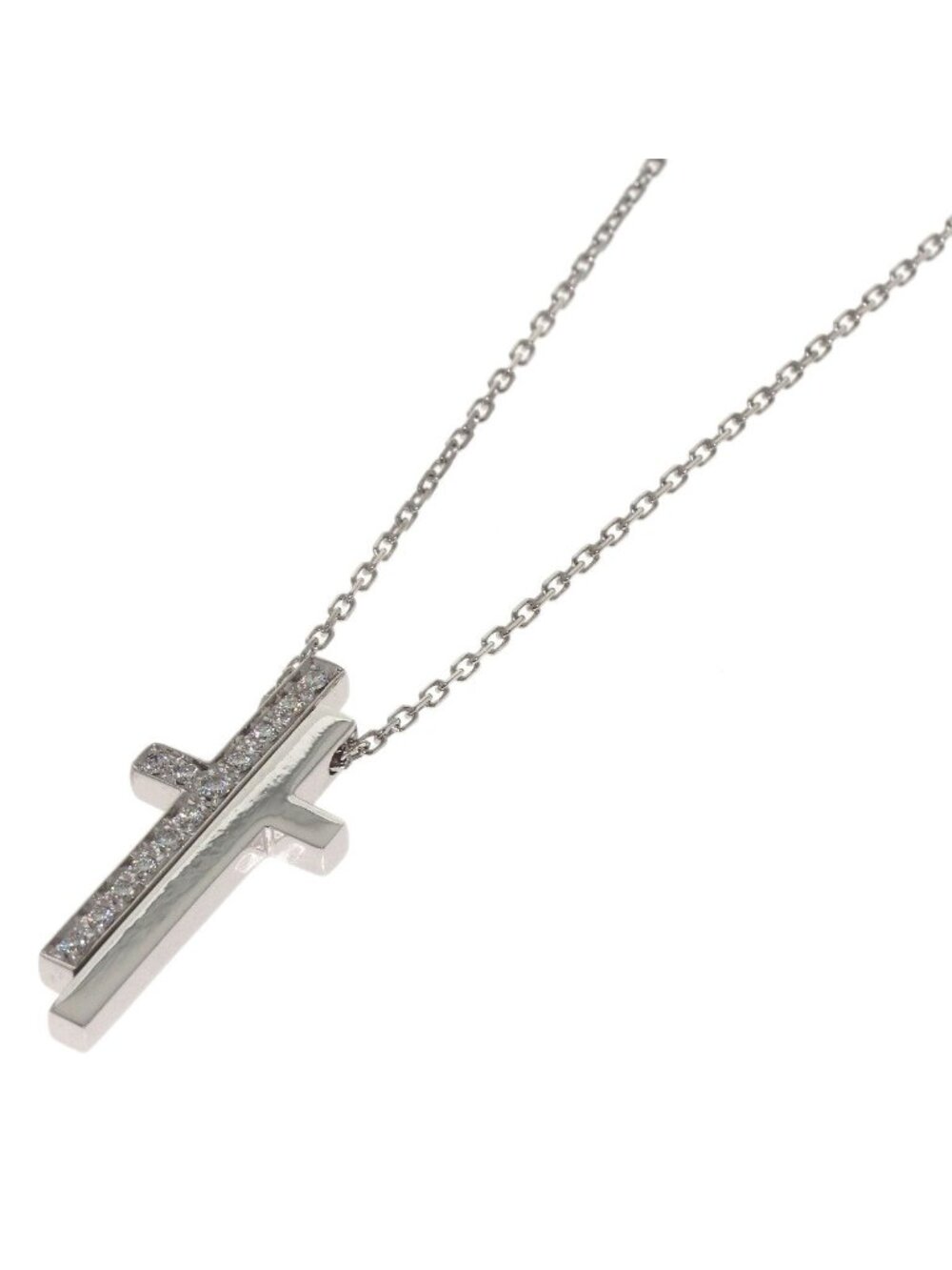 Gucci Separate Cloth Diamond Necklace 18k White Gold